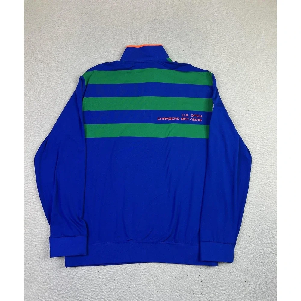 US Open Chambers Bay 1/4 Zip Pullover Mens XL Blue Green Golf Polo Ralph Lauren
